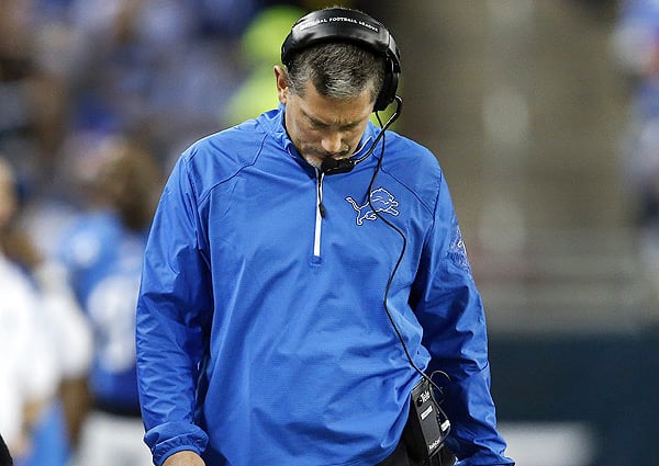Jim Schwartz went 29-51 in five seasons as head coach of the Lions.